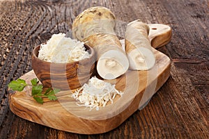 Fresh grated horseradish