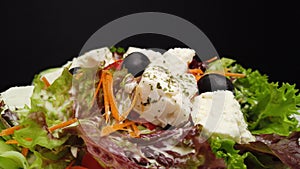 Fresh Greek Salad with feta chesse and olives