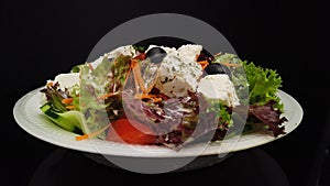 Fresh Greek Salad with feta chesse and olives