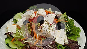 Fresh Greek Salad with feta chesse and olives