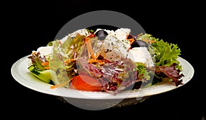 Fresh Greek Salad with feta chesse and olives