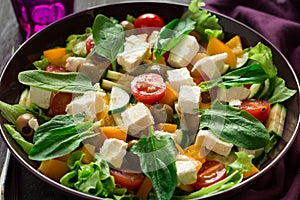 Fresh greek salad with Feta and vegetables