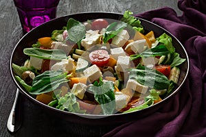 Fresh greek salad with Feta and vegetables