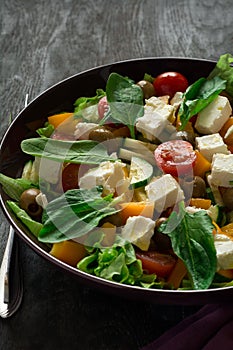 Fresh greek salad with Feta and vegetables