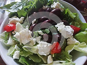 Fresh Greek salad for healthy lunch