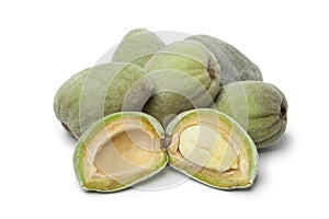 Fresh green almonds