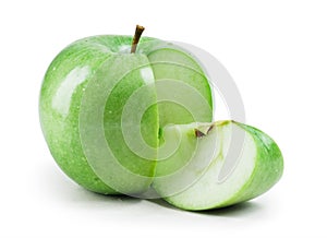 Fresh green apple isolated