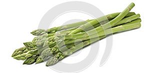 Fresh green asparagus isolated on white