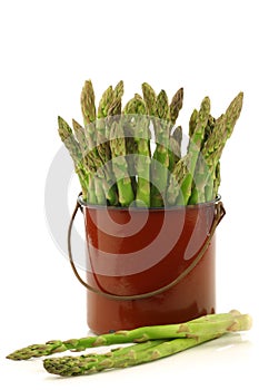 Fresh green asparagus shoots