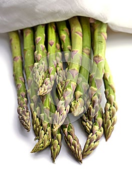 Fresh green asparagus - vegetarian delicacy