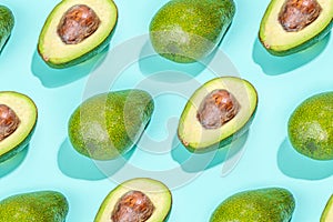 Fresh green avocado pattern
