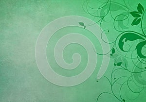 Fresh green background with swirls and space for your text