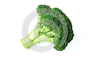 Fresh green broccoli isolated on white