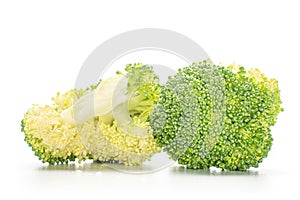 Fresh green broccoli isolated on white