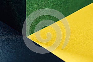 Fresh Green, Gold Yellow And Charcoal Gray Abstract Geometric Background