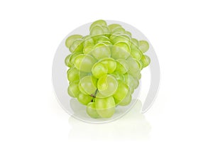 Fresh green grape isolated on white