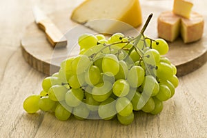 Fresh green grapes