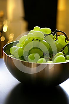 Fresh green grapes fruit