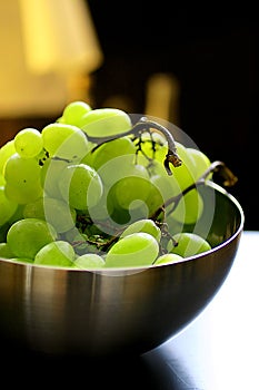 Fresh green grapes fruit