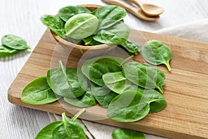 Fresh green leaves spinach