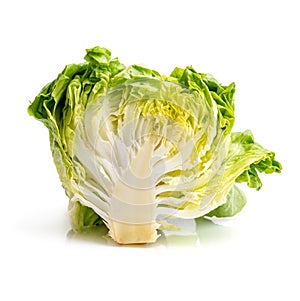 Fresh green lettuce on white background