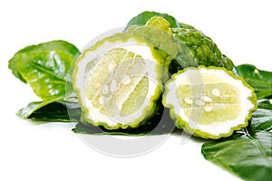 Fresh green lime. Kafir