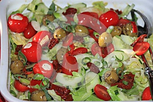 Fresh green mixed salad