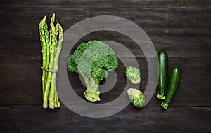 Fresh green organic vegetables