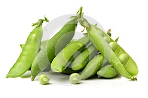 Fresh Green pea bean isolated