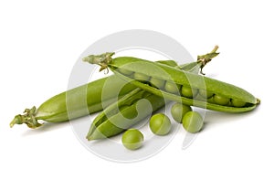 Fresh green pea pod