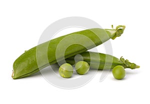 Fresh green pea pod