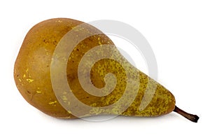 Fresh green pear over white