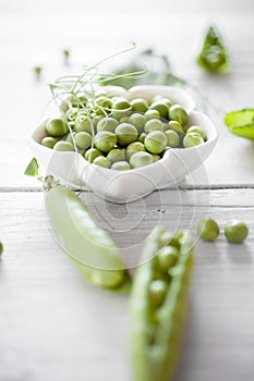 Fresh green peas