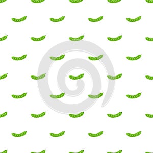 Fresh green peas pattern, cartoon style