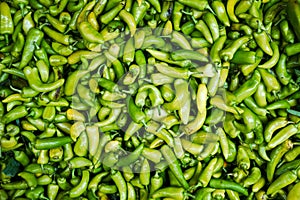 Fresh Green Pepper Top Down View Background