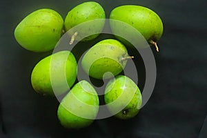 Fresh green and ripe harivanga mango fruit