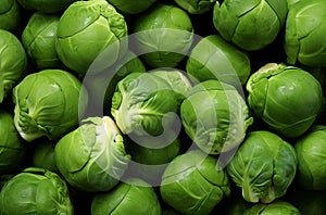 Fresh green russels sprouts background