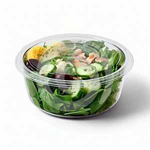 Fresh green salad food container