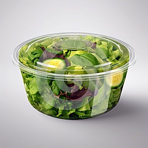 Fresh green salad food container