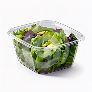 Fresh green salad food container