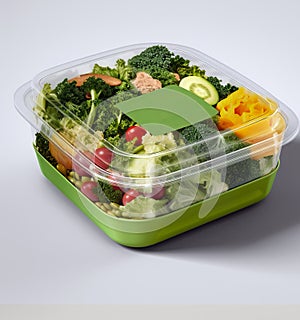 Fresh green salad food container