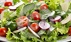 fresh green salad, healthy food