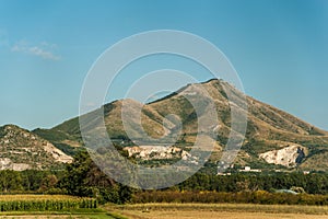 Fresh Green tuscany landscape in spring time