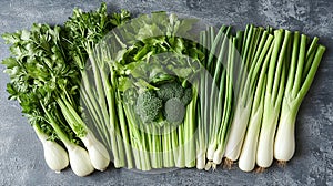 Fresh green vegetables