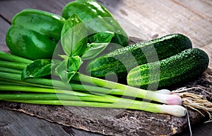 Fresh green vegetables