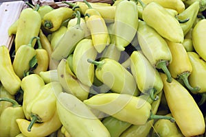 Fresh green or white chili peppers
