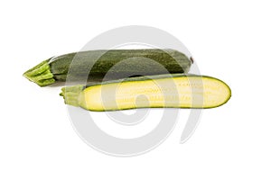 Fresh green zucchini horizontal