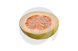 Fresh guava fruit isolated on white
