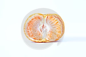 Fresh half cut orange front view