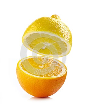 Fresh half lemon